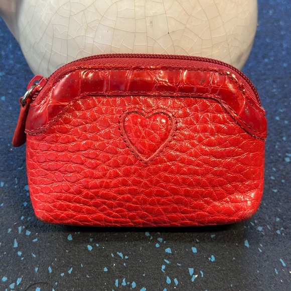 Brighton Red Heart leather coin purse - Picture 1 of 5